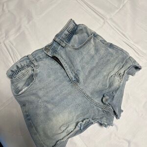 SHEIN Light Wash Denim Shorts